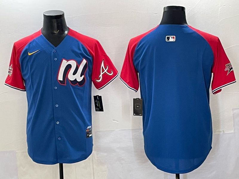 Men Atlanta Braves Blank Blue red All star 2025 Nike MLB Jersey style 01